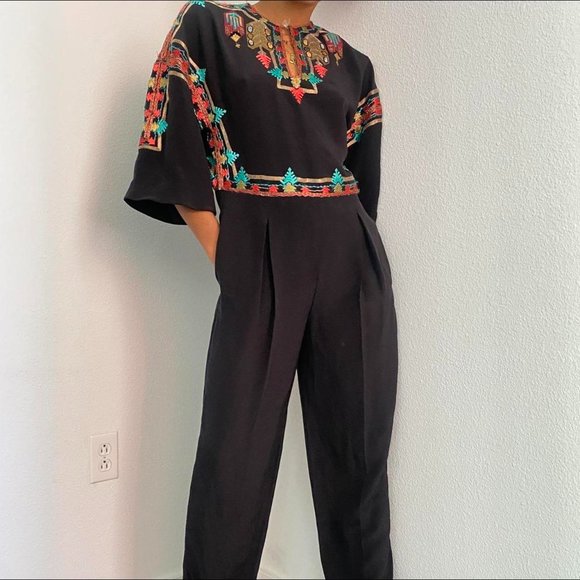 beautiful embroidered valentino jumpsuit